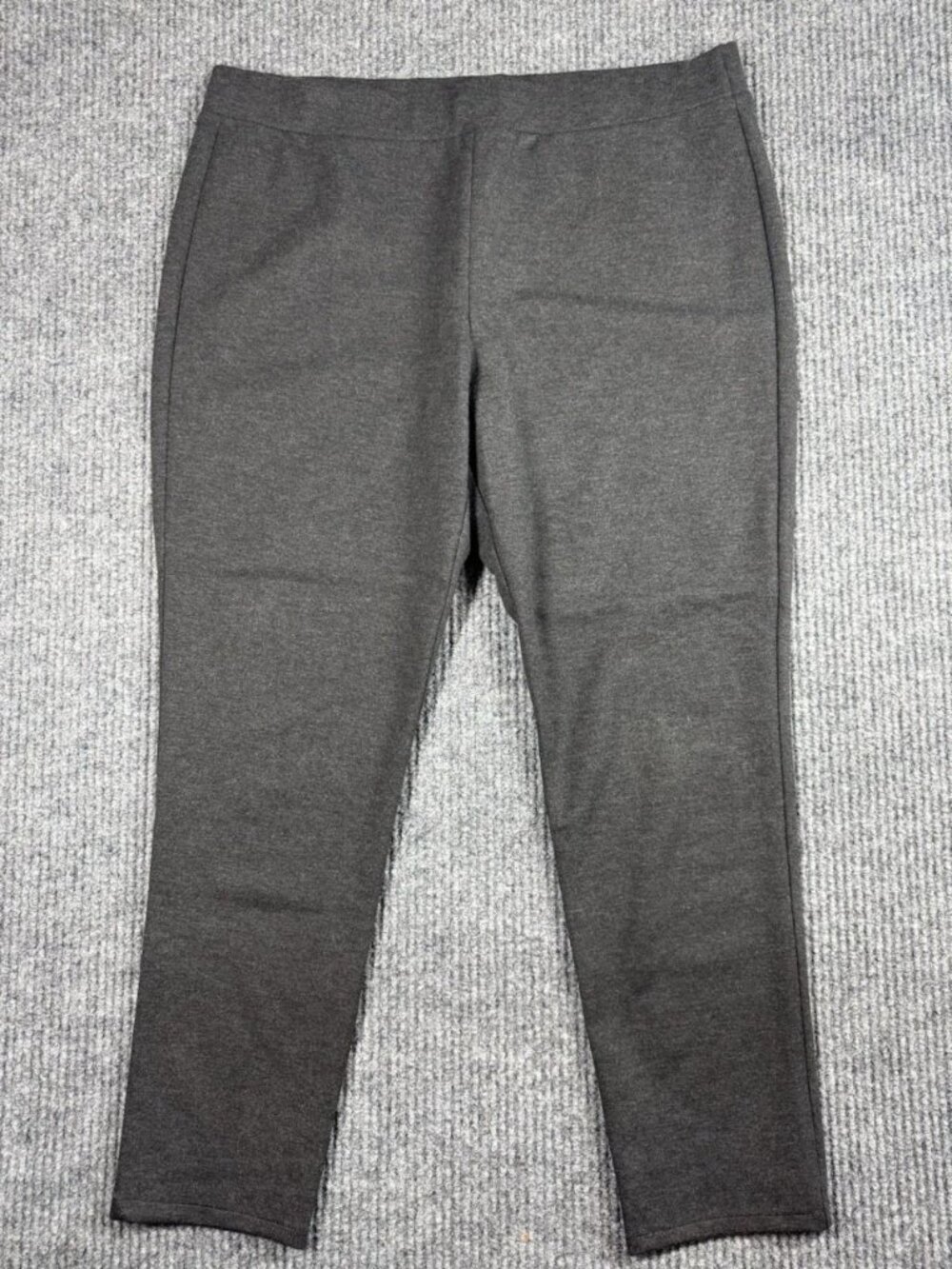 Theory Shawn C2 Luxe Ponte Leggings Pants Womens XL Gray Pull On Crop Ankle EUC - Picture 2 of 10